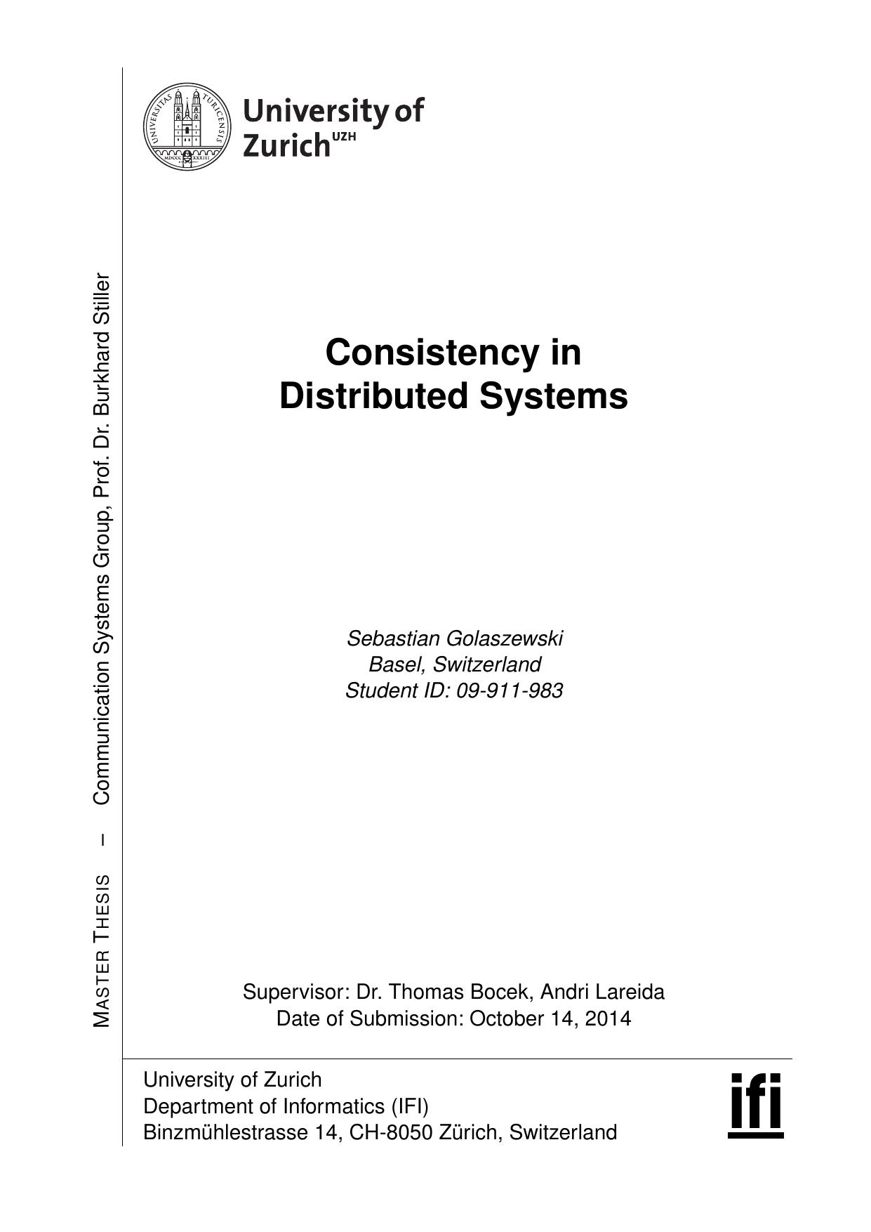 Consistency in Distributed Systems