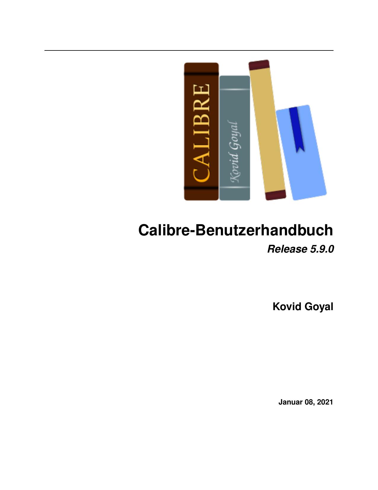 Calibre-Benutzerhandbuch: Release 5.9.0