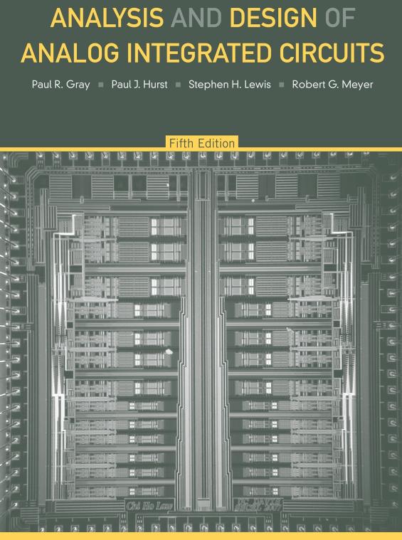 Analysis and Design of Analog Integrated Circuits - Fifth Edition